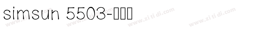 simsun 5503字体转换
